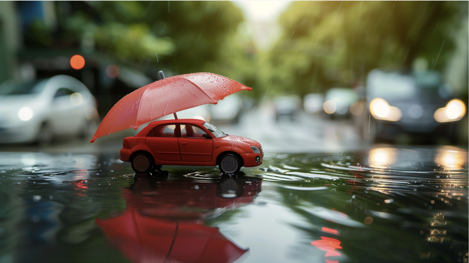 A comical look at how petty an insurance company can be by requiring protection from the rain for a toy car.